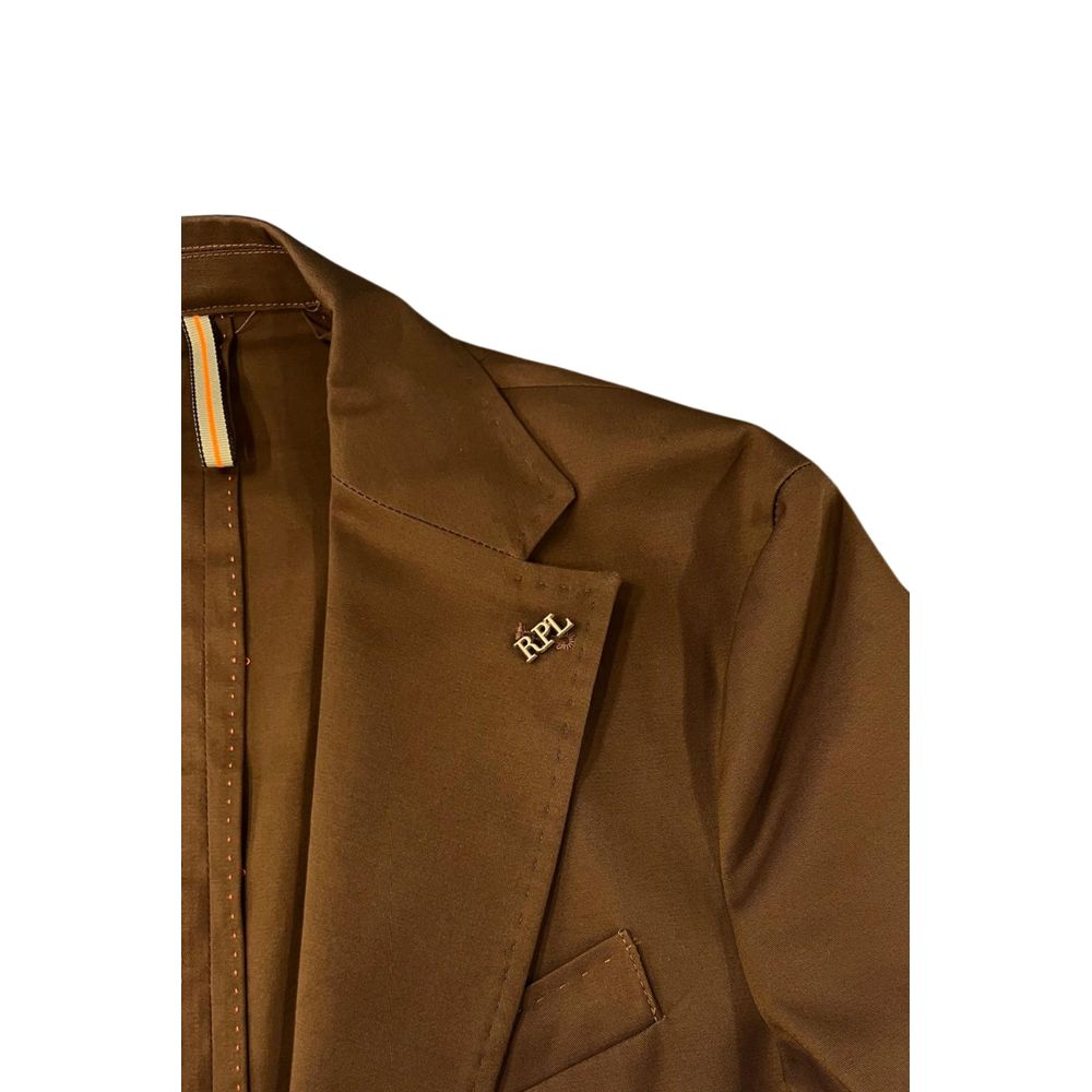 Roberto Pepe Luxury Braune Baumwolljacke für Herren