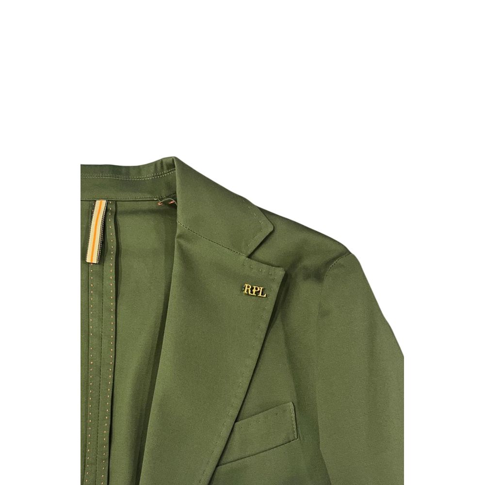 Roberto Pepe Luxury Grüne Baumwolljacke für Herren