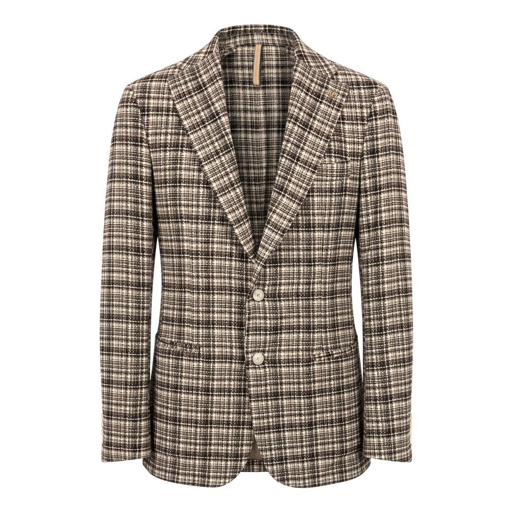 Roberto Pepe Luxury Braun Baumwolle Männer Jacke