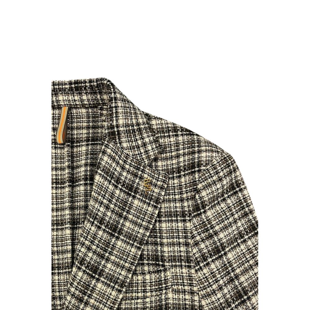Roberto Pepe Luxury Braun Baumwolle Männer Jacke