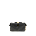 Valentino Garavani Schwarze Napa-Leder / Kalbsleder Schultertasche