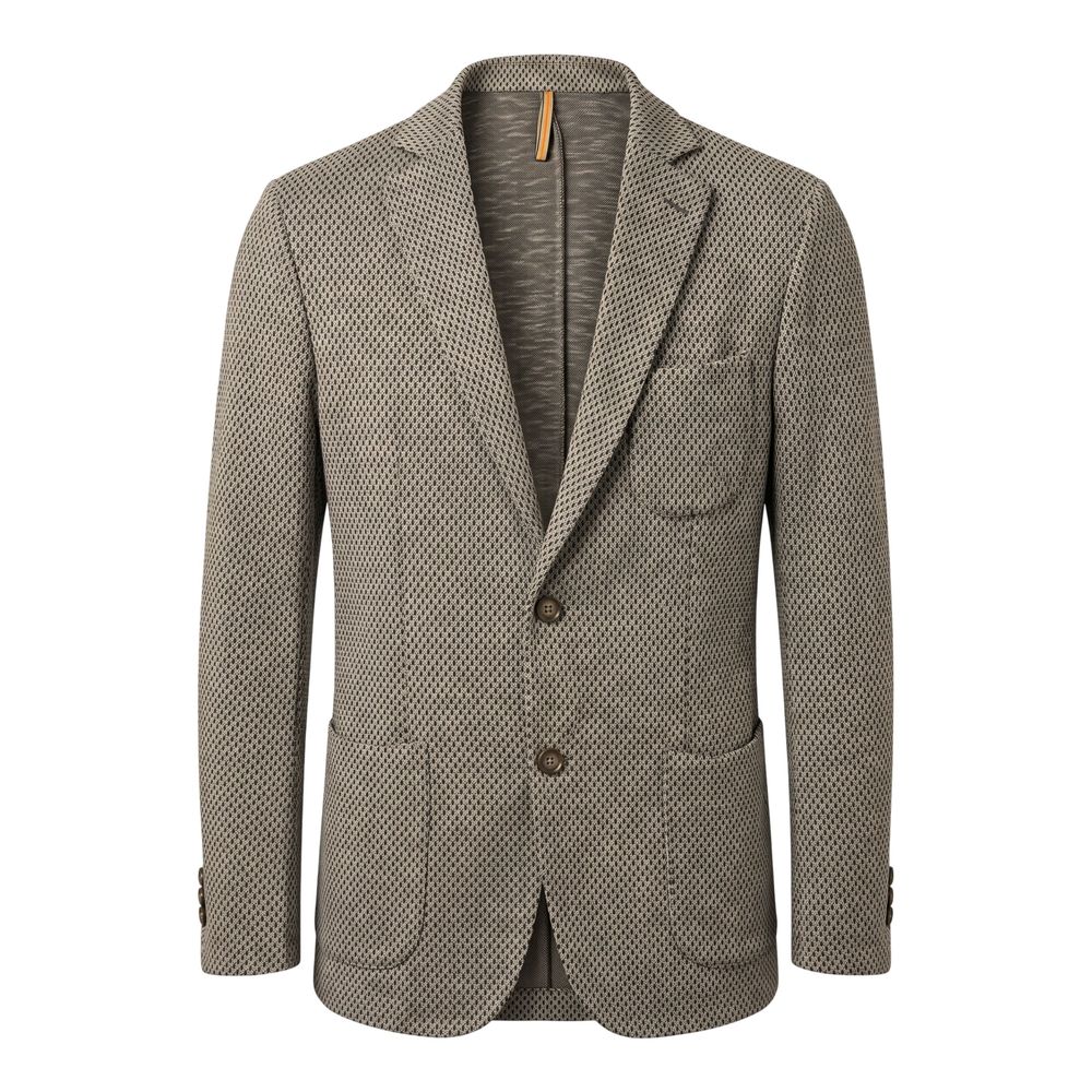Roberto Pepe Luxury Beige Baumwolle Männer Jacke