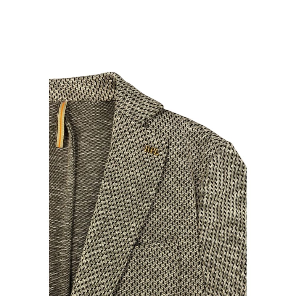 Roberto Pepe Luxury Beige Baumwolle Männer Jacke