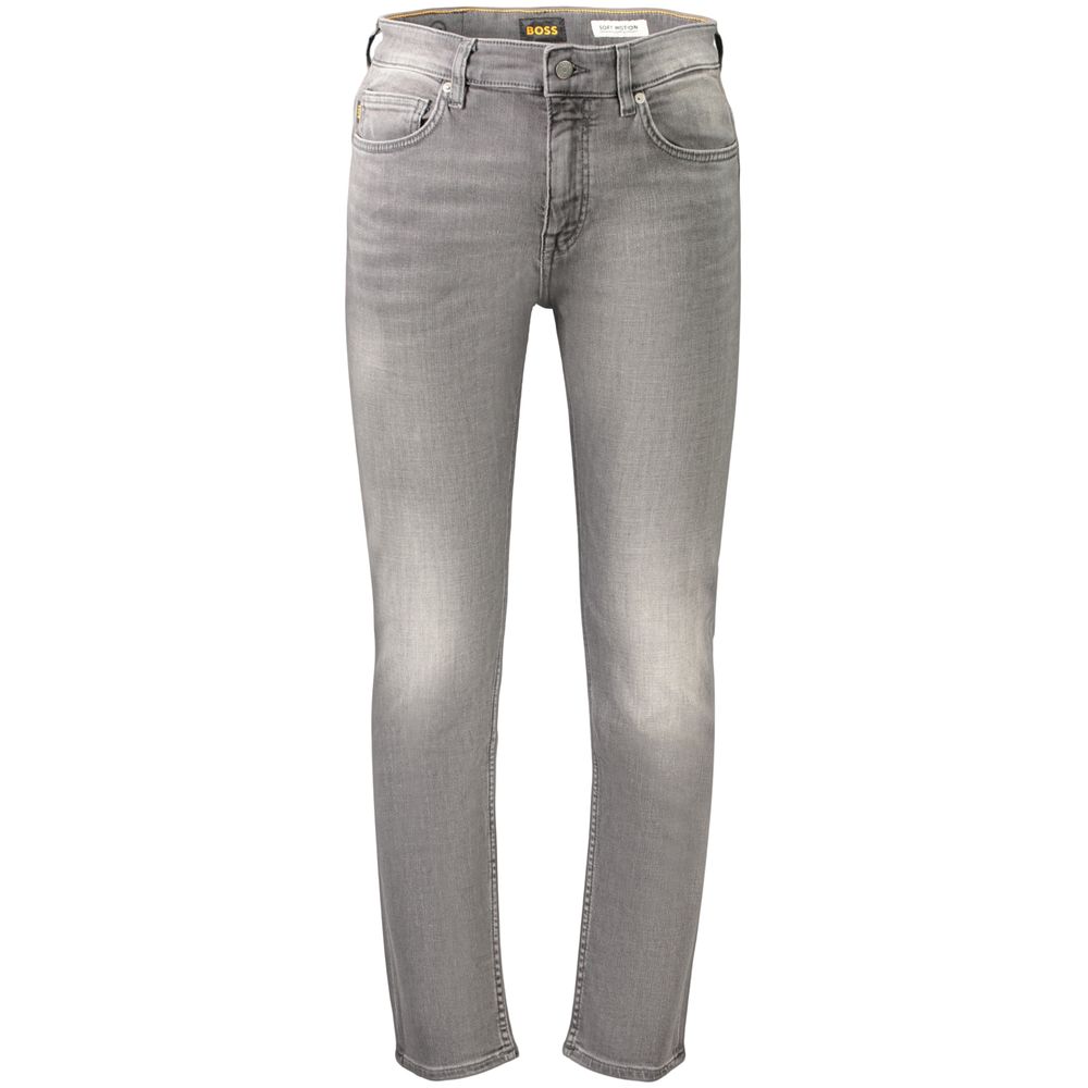 Hugo Boss Grau-melierte Baumwolljeans