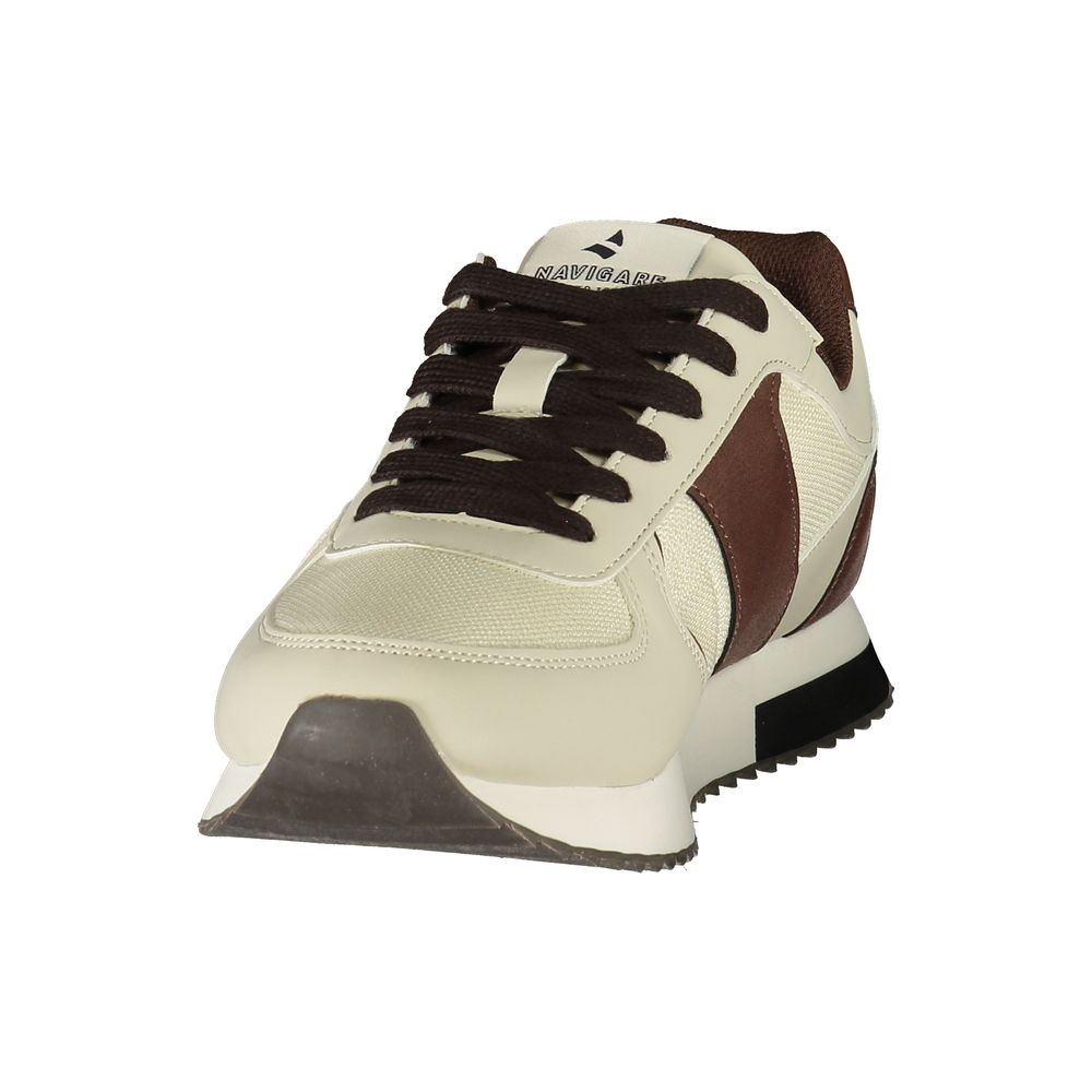 Navigare Herren-Sneaker aus weißem Polyurethan