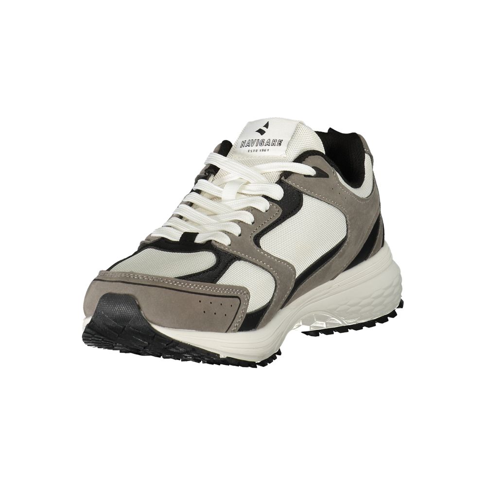 Navigare Herren-Sneaker aus weißem Polyurethan
