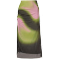 Desigual Verde Polyester Damenrock