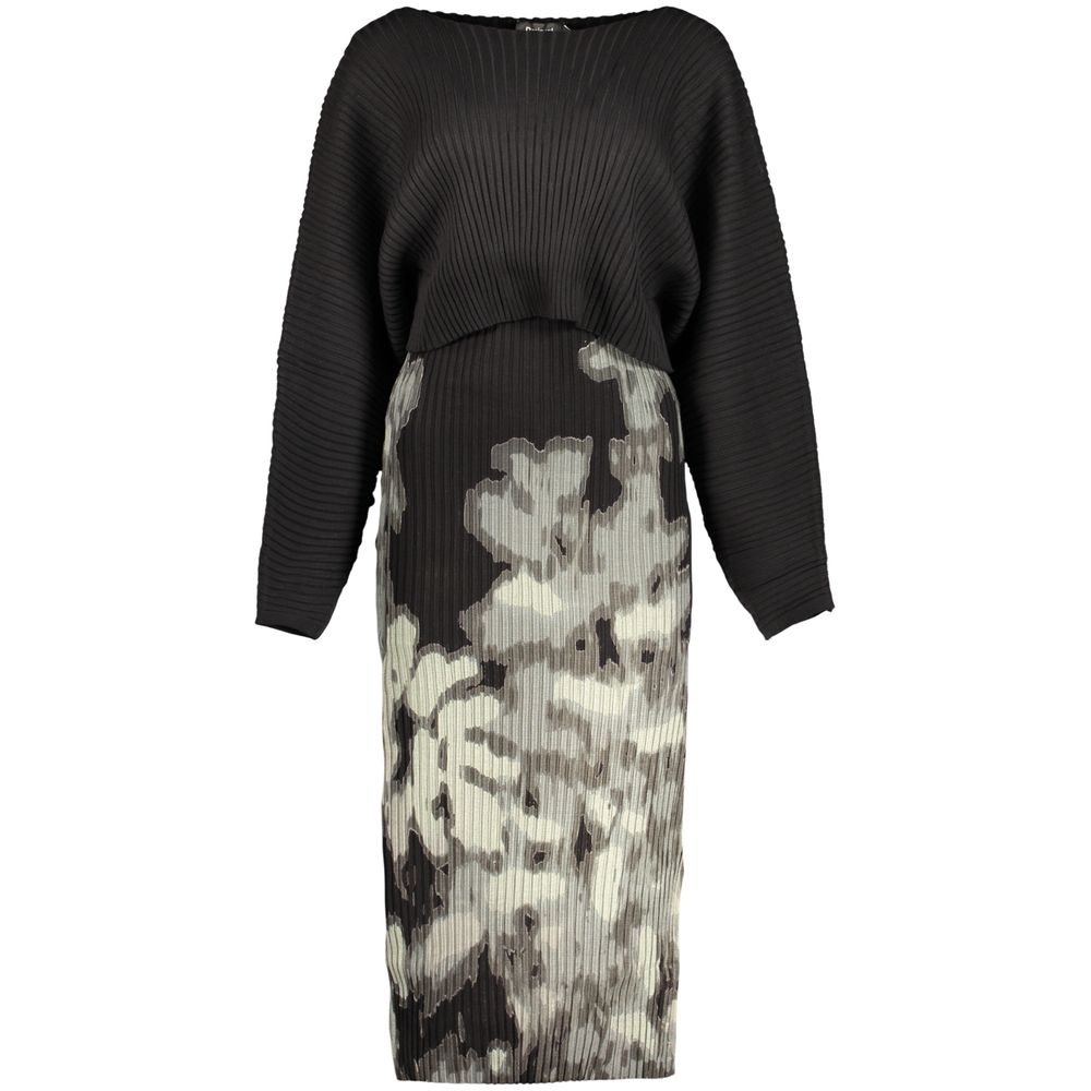 Desigual Schwarzes Damenkleid aus Viskose