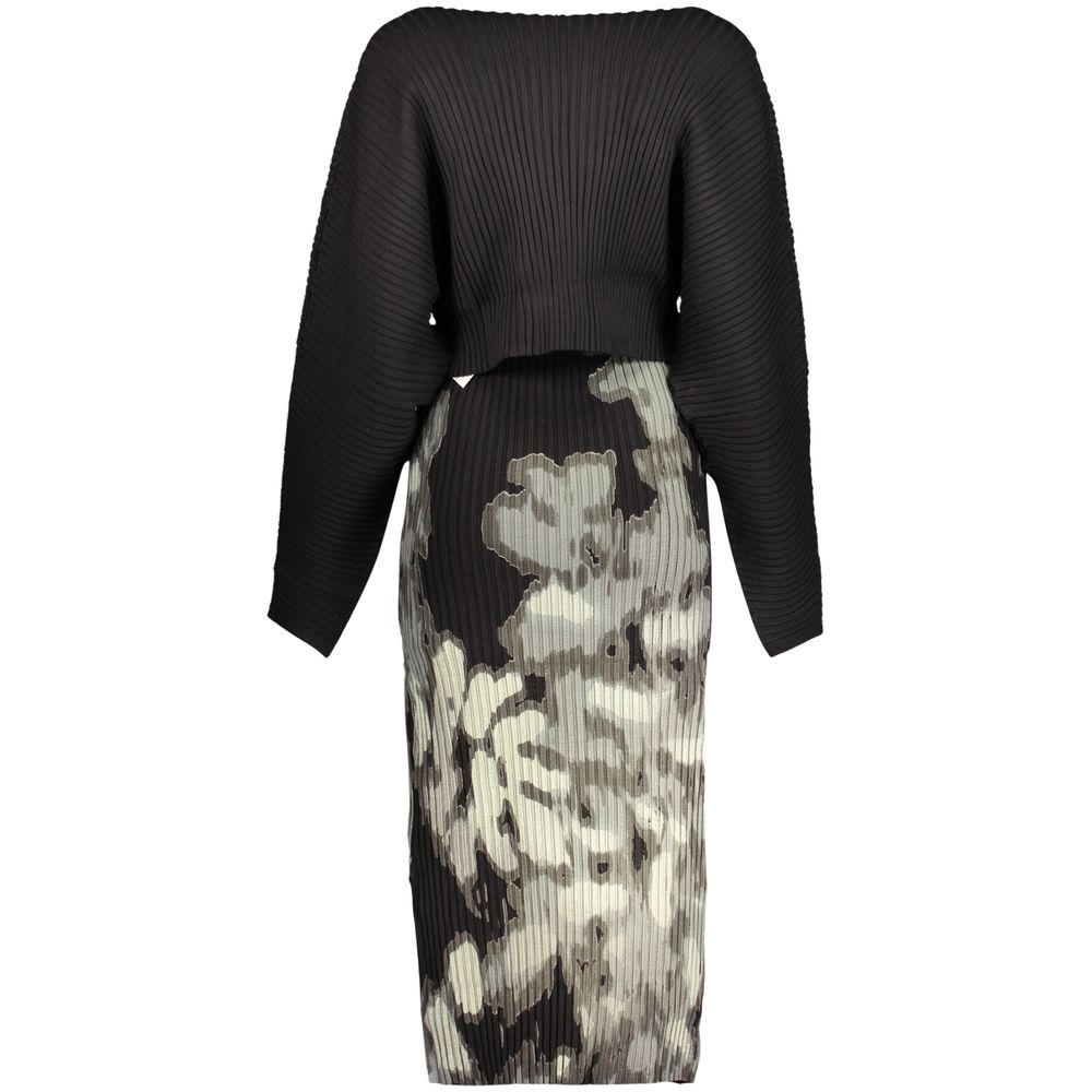 Desigual Schwarzes Damenkleid aus Viskose