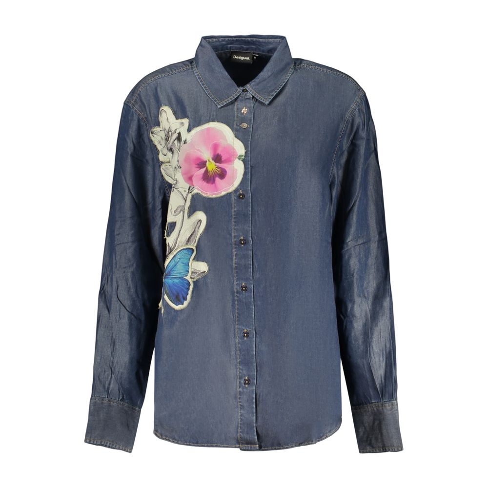 Desigual Damenhemd aus Lyocell in Blau