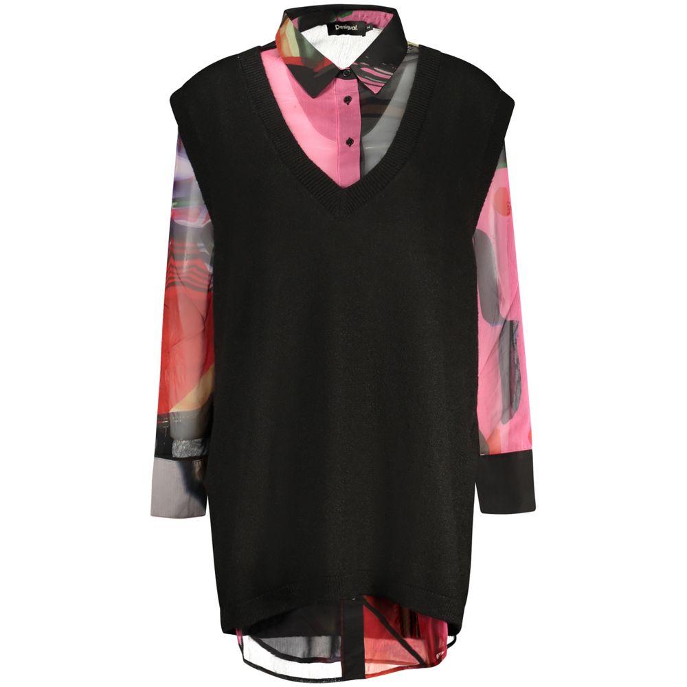 Desigual Damenhemd aus Polyester in Schwarz