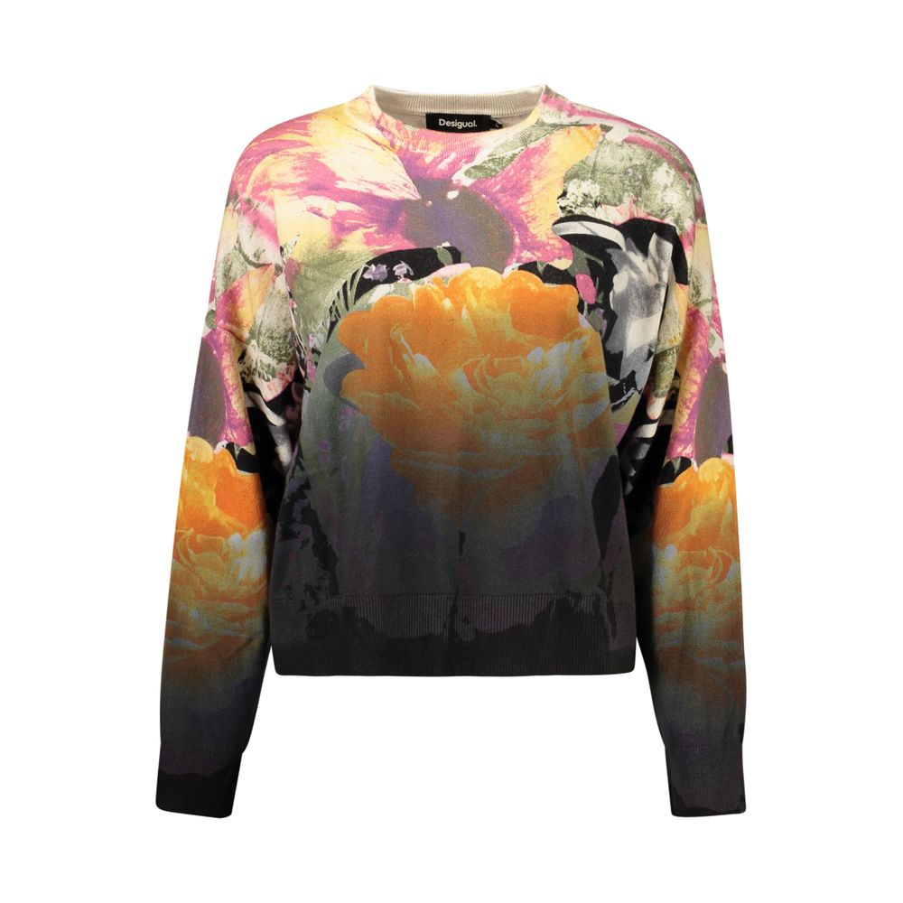 Desigual Eleganter langärmeliger Pullover mit Rundhalsausschnitt