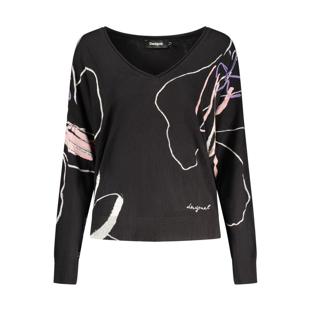 Desigual Schwarzer Damenpullover aus Viskose