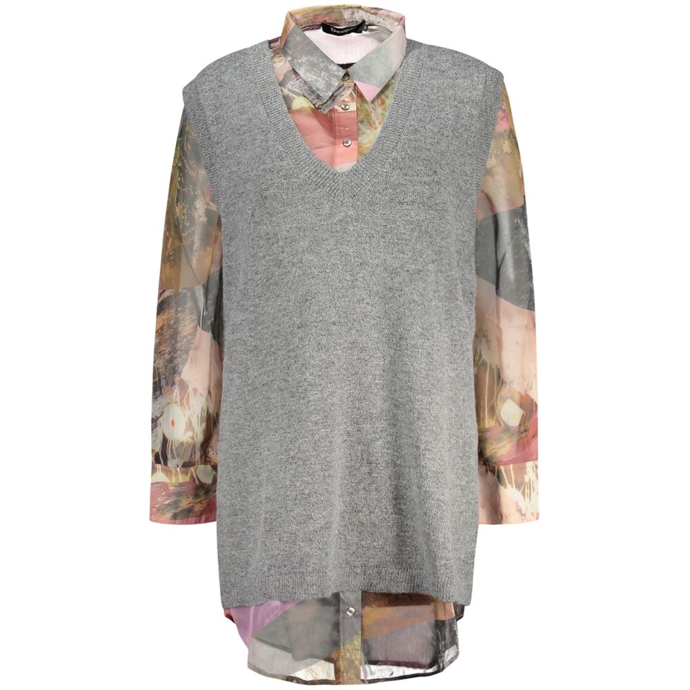 Desigual Graues Damen-Shirt aus Polyester