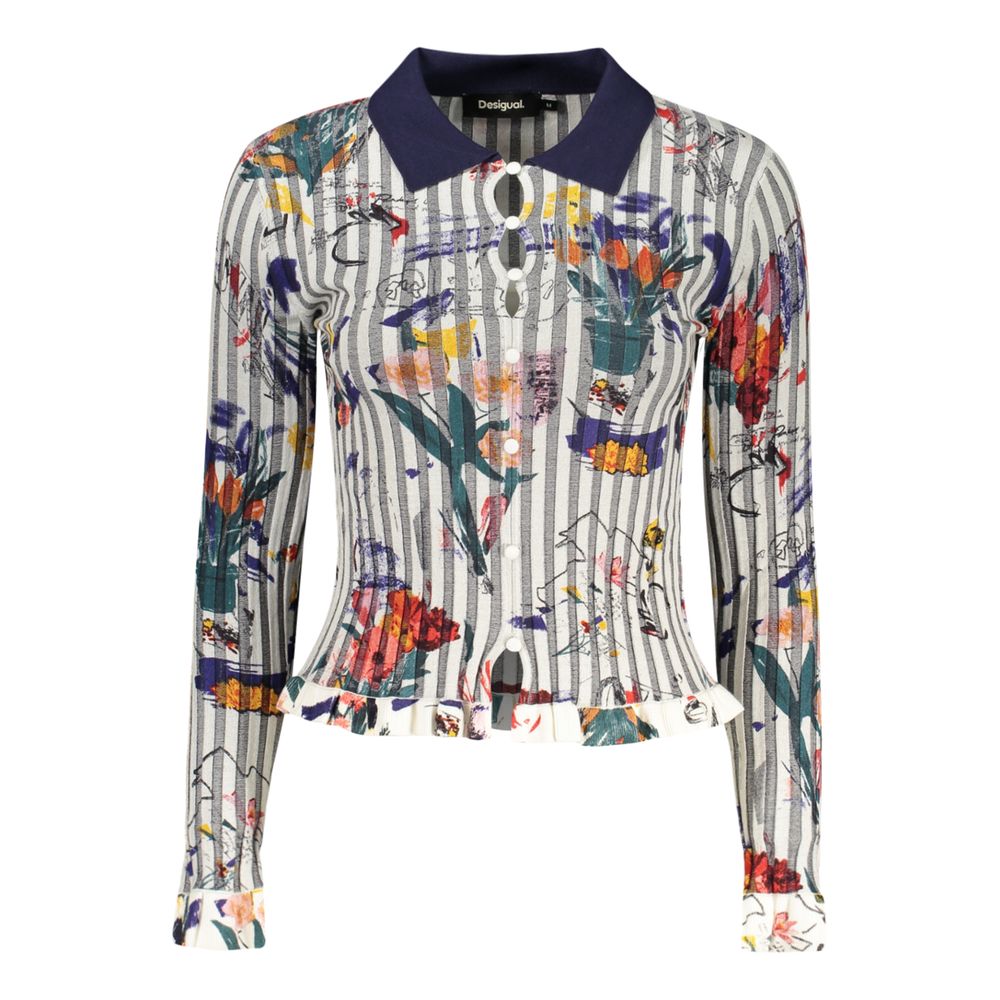 Desigual Weißer Damen-Pullover aus Viskose