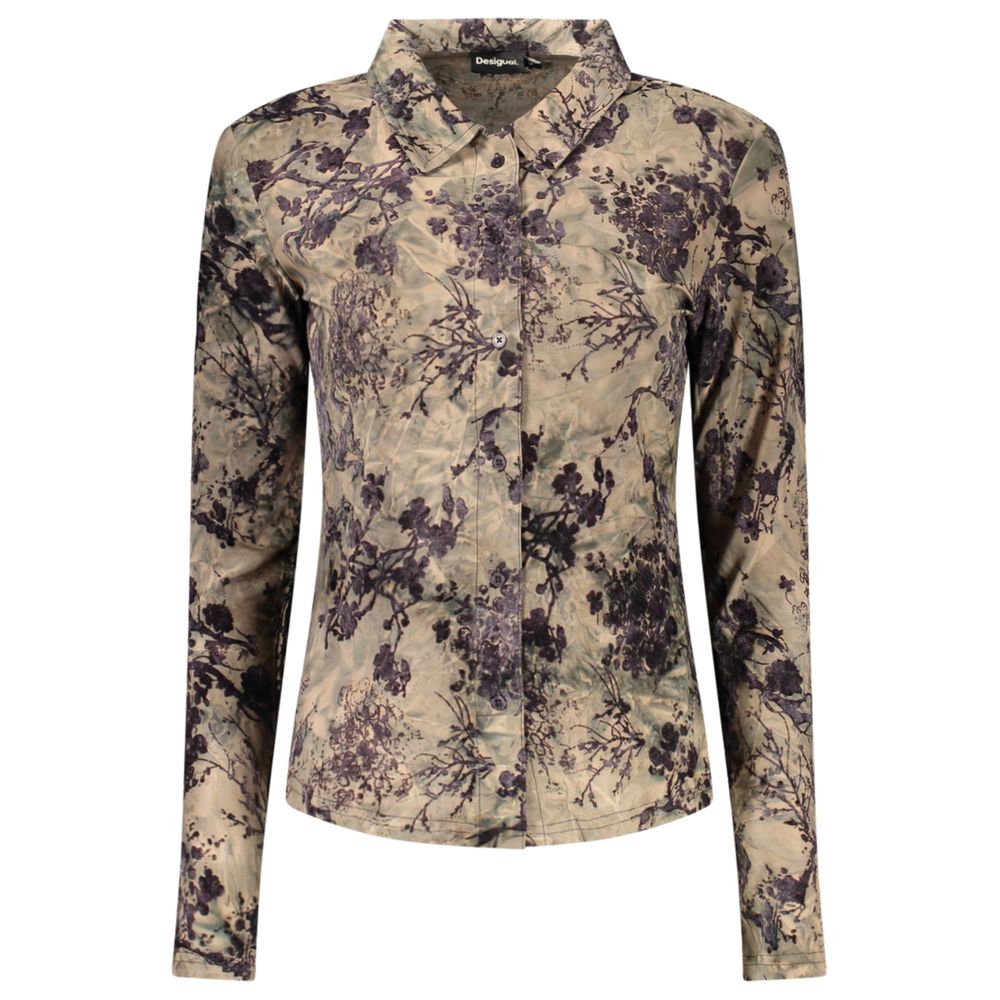 Desigual Damenhemd aus braunem Polyester