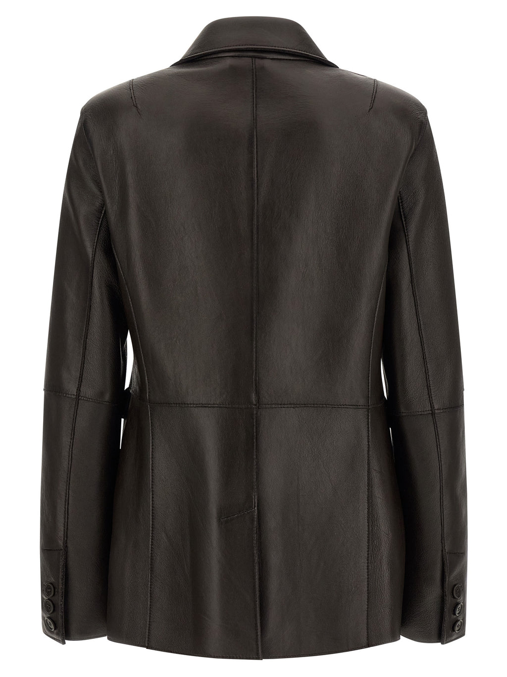 P.A.R.O.S.H. Schwarzer Blazer aus Lammleder