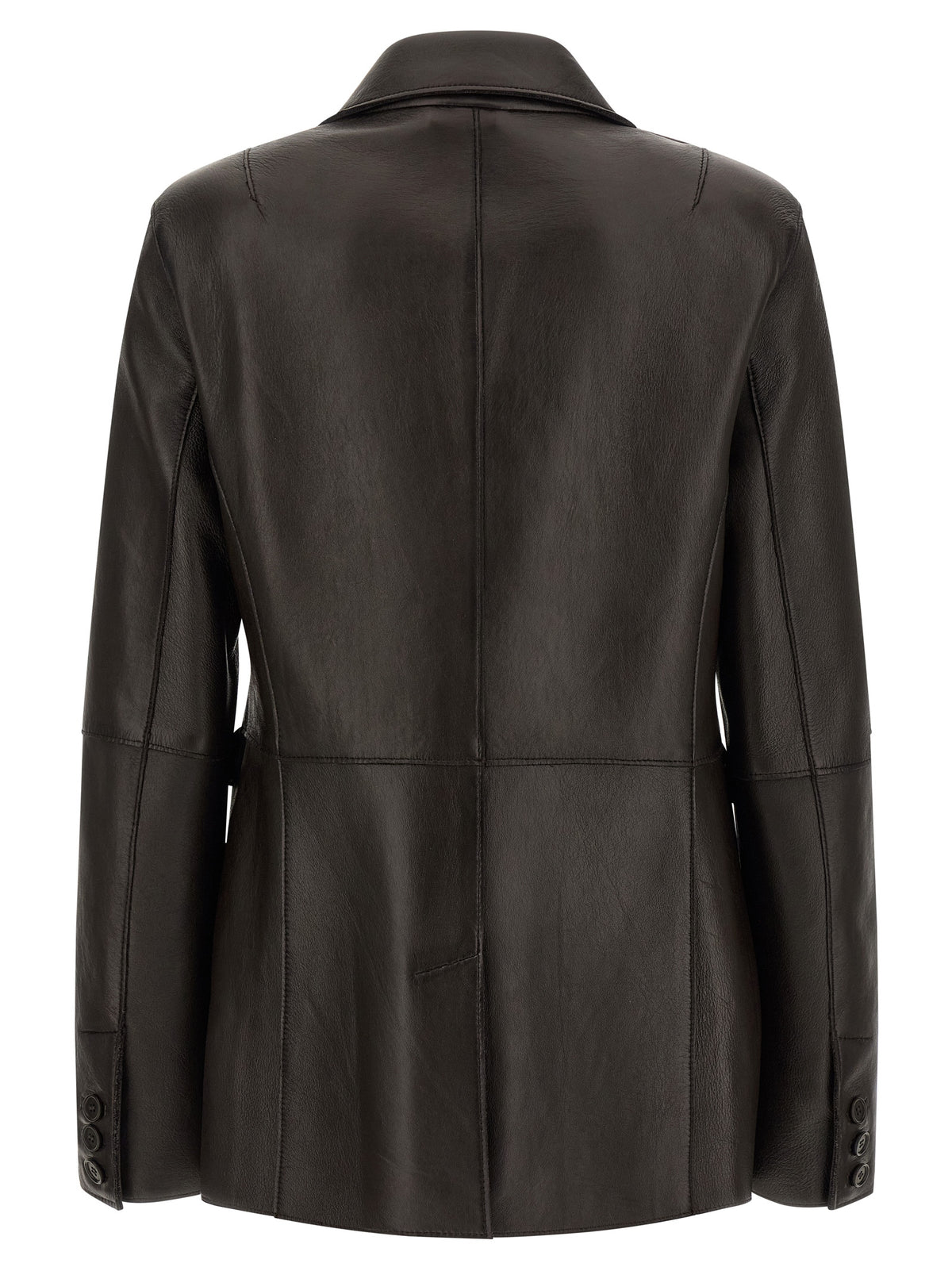 P.A.R.O.S.H. Schwarzer Blazer aus Lammleder