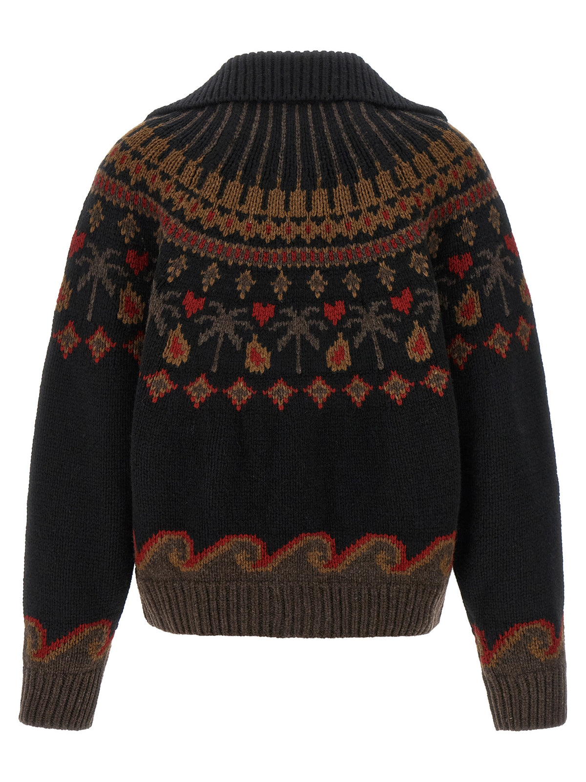 Alanui Mehrfarbige Strickjacke aus reiner Schurwolle