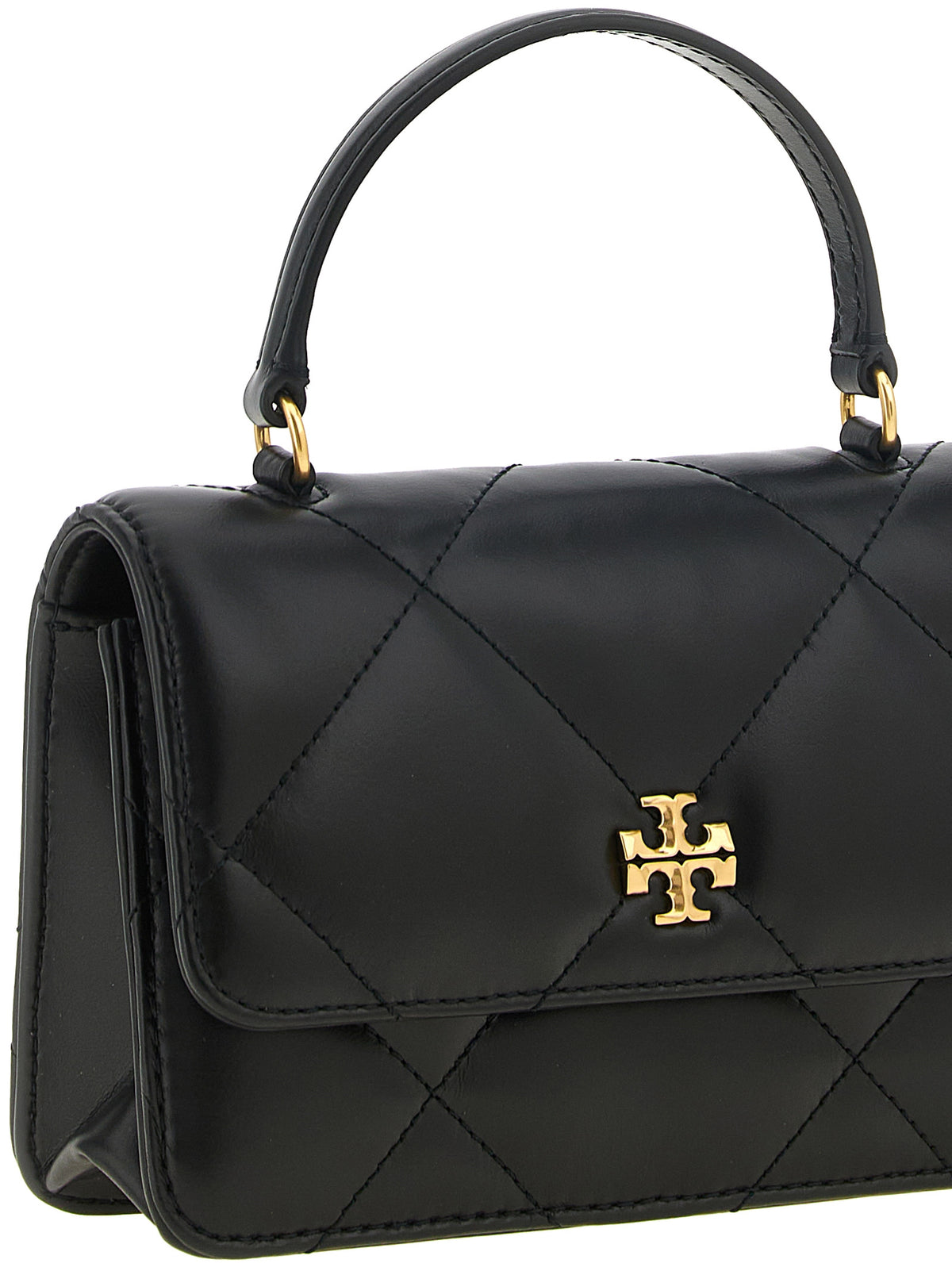 Tory Burch Schwarze Umhängetasche aus Rindsleder