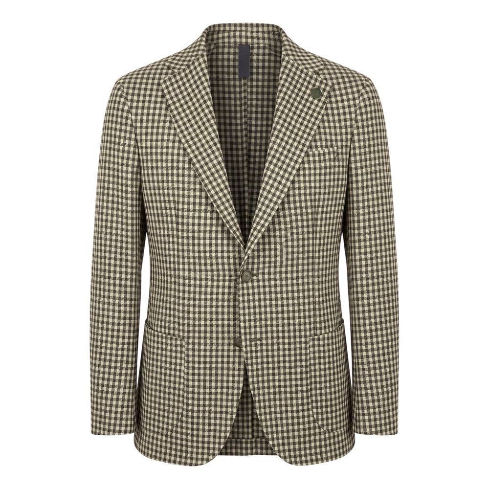 Roberto Pepe Luxury Grüne Herrenjacke aus Viskose