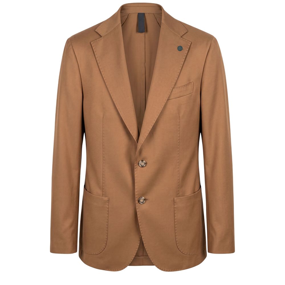 Roberto Pepe Luxury Braune Herrenjacke aus Viskose