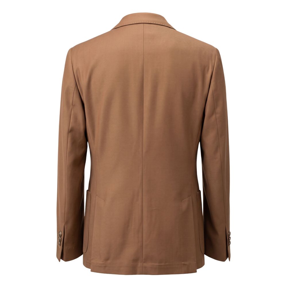Roberto Pepe Luxury Braune Herrenjacke aus Viskose