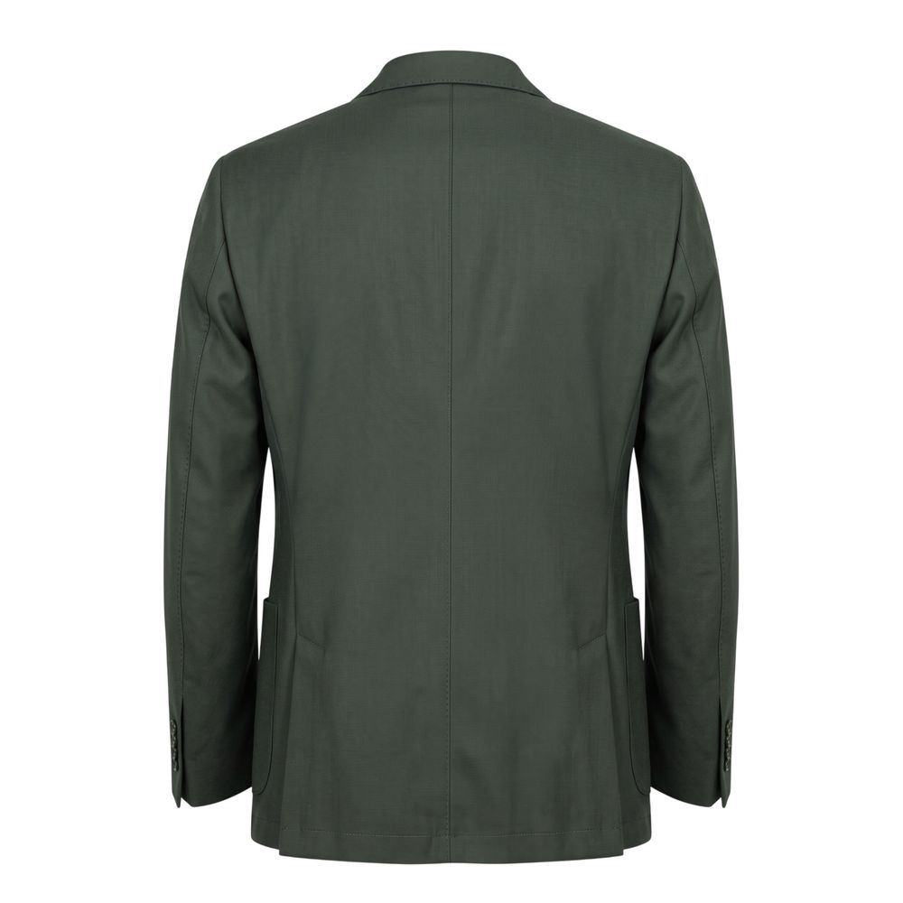 Roberto Pepe Luxury Grüne Wolljacke für Herren