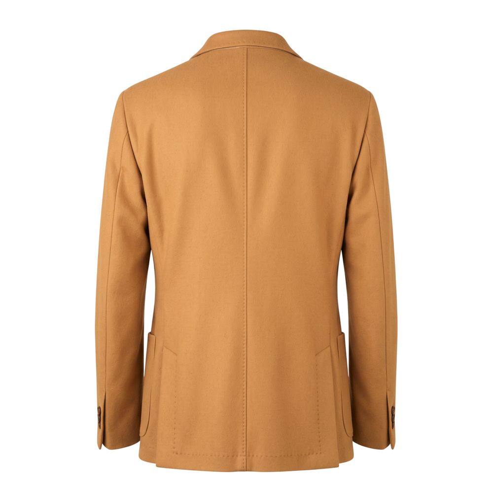 Roberto Pepe Luxury Braune Jacke aus Wolle für Männer