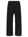 PLEATS PLEASE ISSEY MIYAKE Schwarze Freizeithose aus Polyester