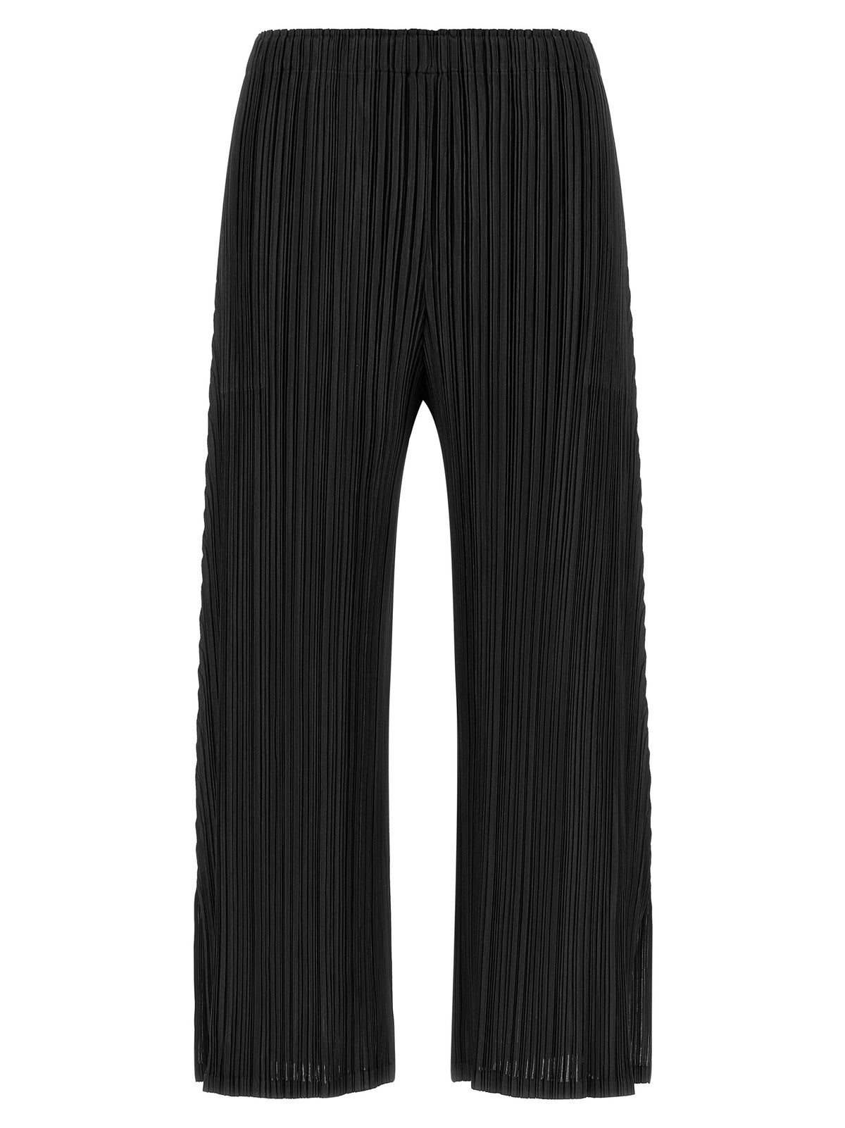 PLEATS PLEASE ISSEY MIYAKE Schwarze Freizeithose aus Polyester