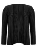 PLEATS PLEASE ISSEY MIYAKE Schwarzer Cardigan aus Polyester