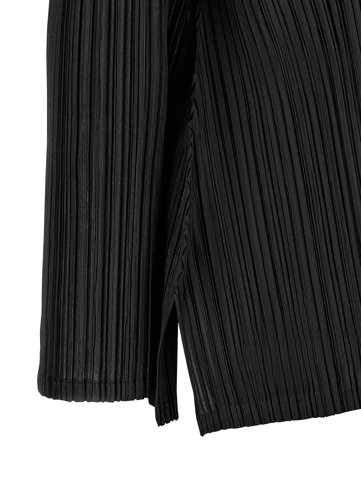 PLEATS PLEASE ISSEY MIYAKE Schwarzer Cardigan aus Polyester