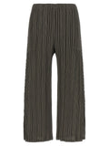 PLEATS PLEASE ISSEY MIYAKE Graue Freizeithose aus Polyester