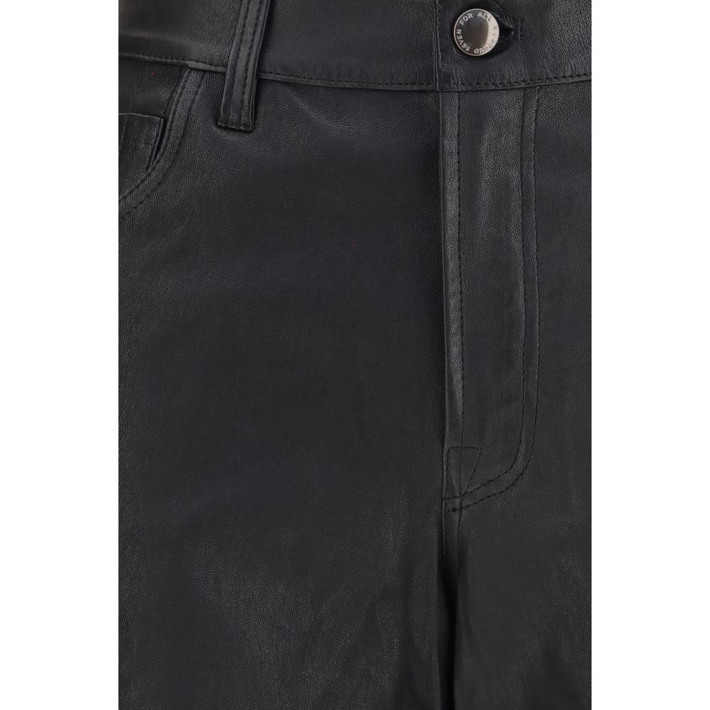 7FOR Schwarze Lederhose