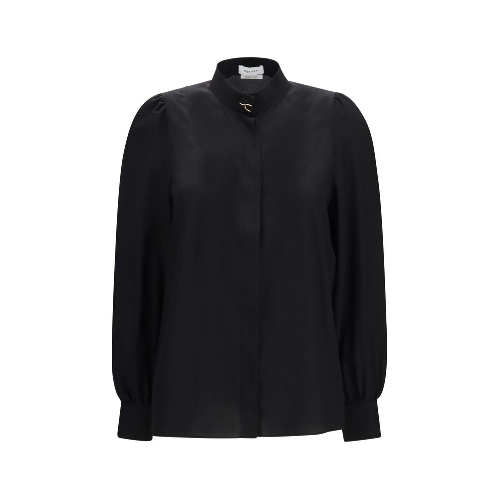 Alexander McQueen Schwarze Seidenbluse