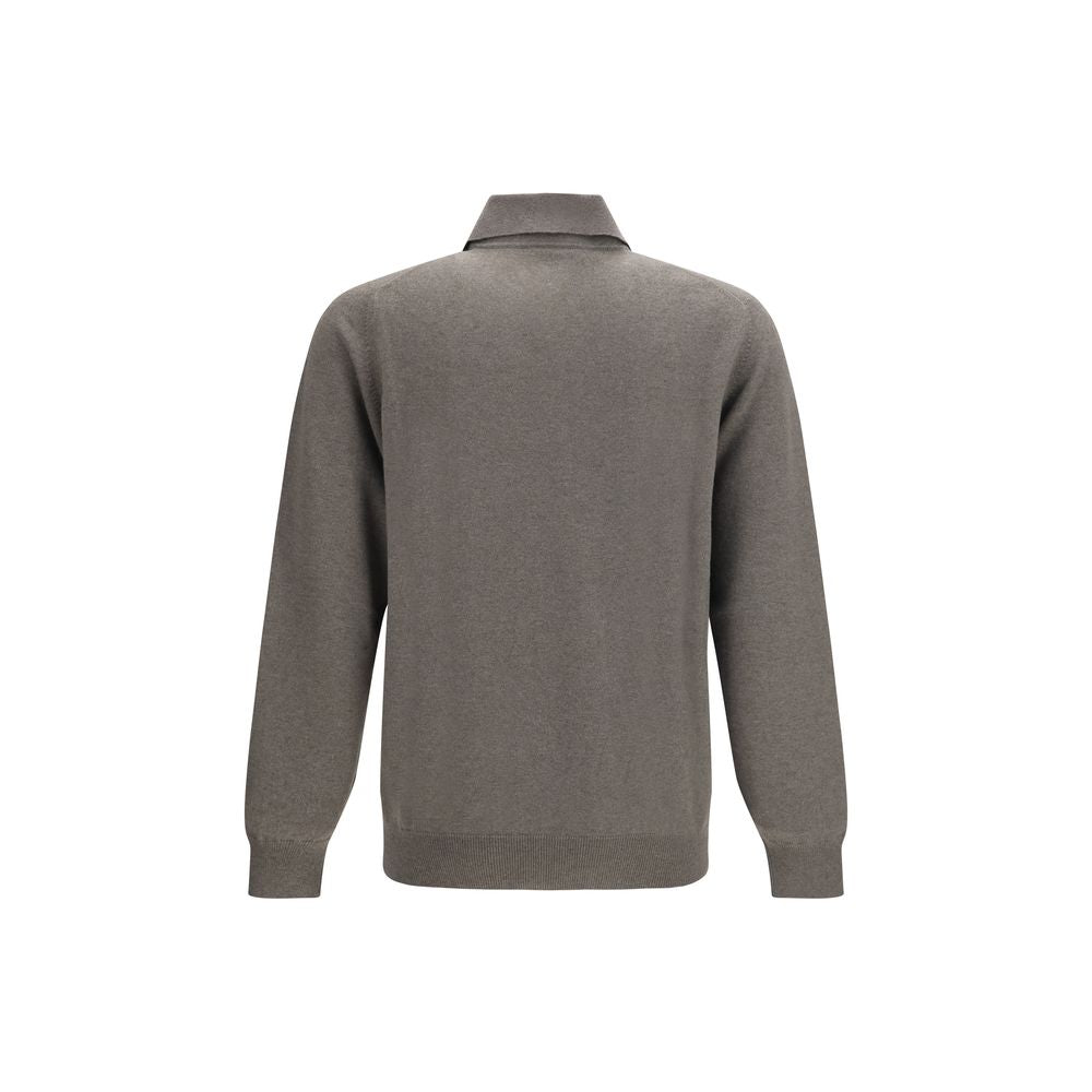 Brunello Cucinelli Braunes Kaschmir-Poloshirt