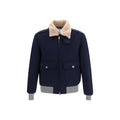 Brunello Cucinelli Blaue Kaschmir-Jacke in voller Länge