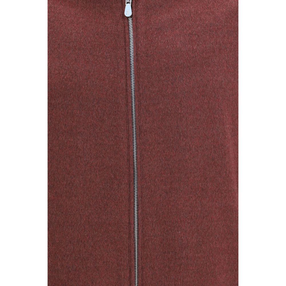 Brunello Cucinelli Bordeaux Wolljacke Aries Lang