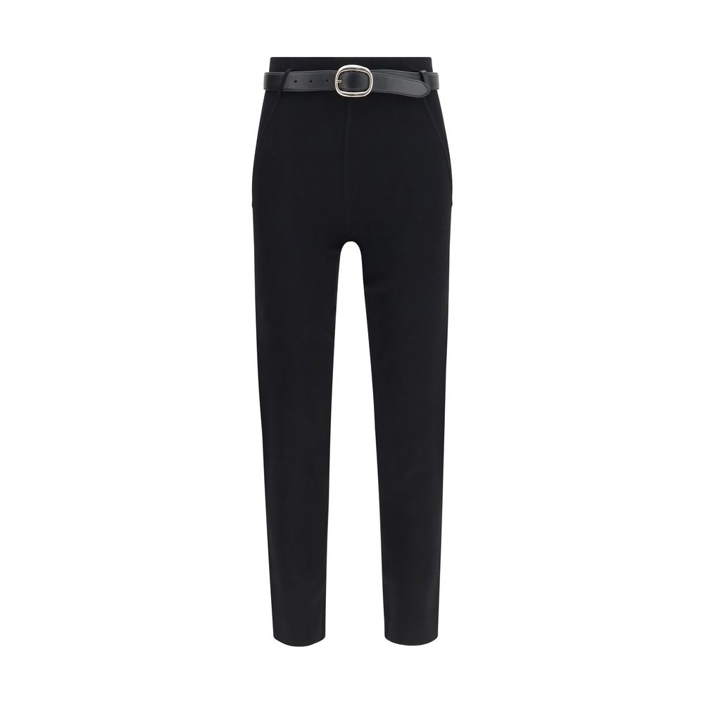 Self-Portrait Schwarze Leggings aus Viskose