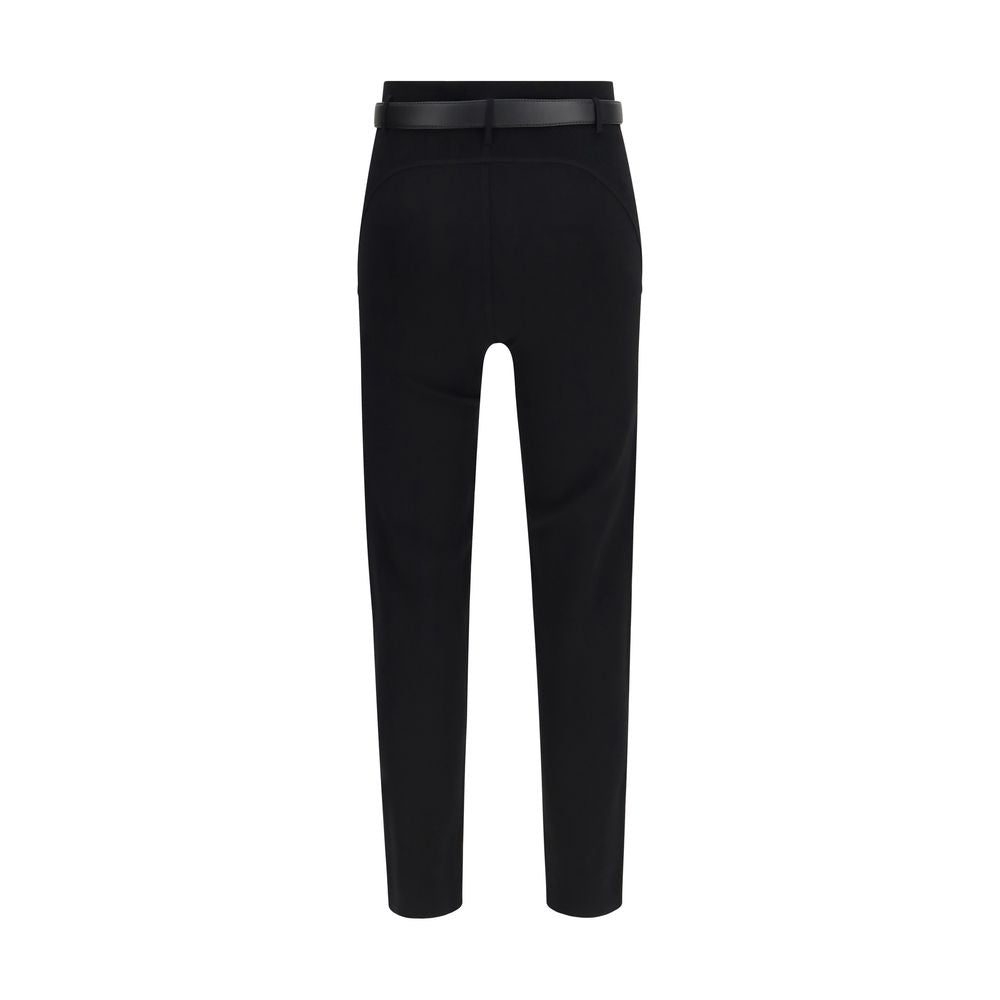 Self-Portrait Schwarze Leggings aus Viskose