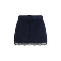 Self-Portrait Blaue Woll-Bermuda-Shorts Aries