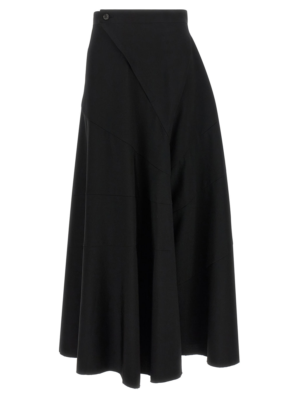 Junya Watanabe Schwarze Wollhose mit ausgestelltem Bein