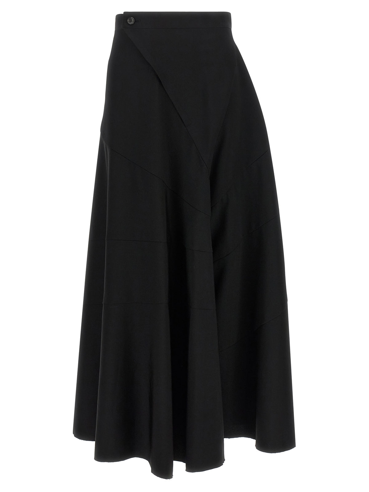 Junya Watanabe Schwarze Wollhose mit ausgestelltem Bein