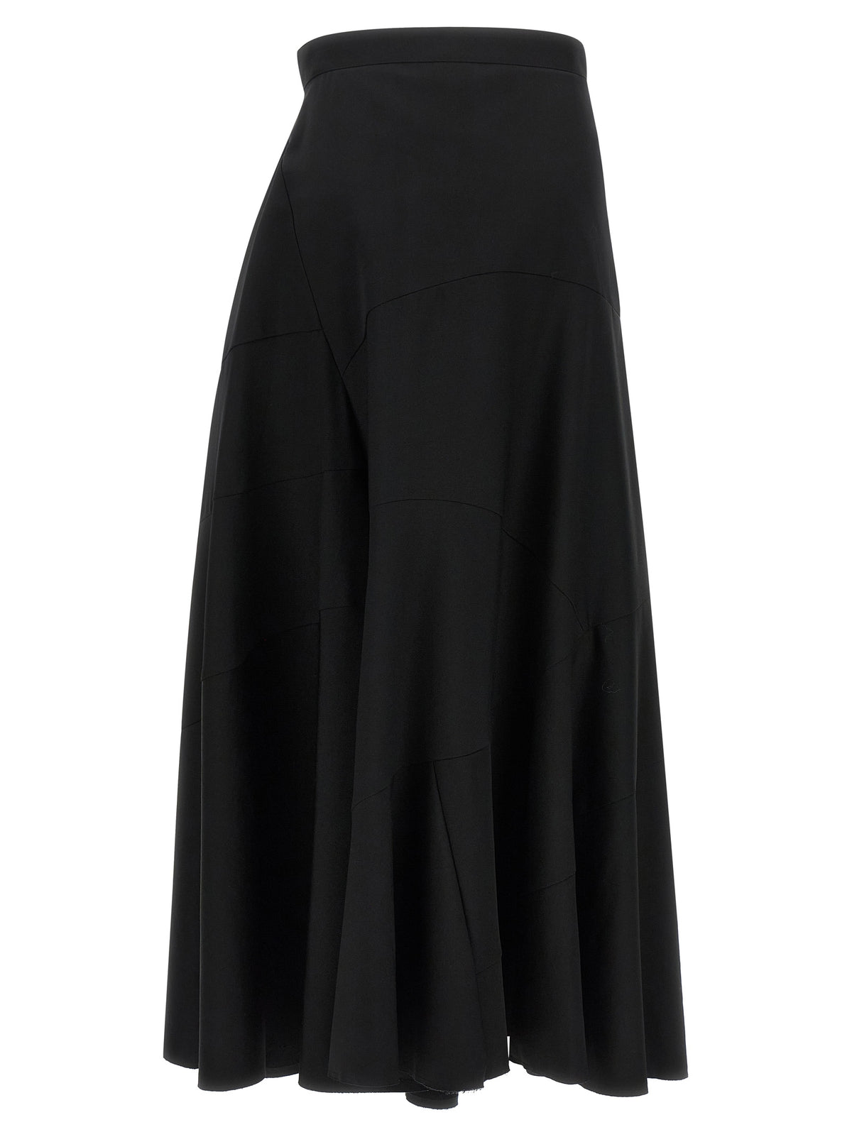 Junya Watanabe Schwarze Wollhose mit ausgestelltem Bein