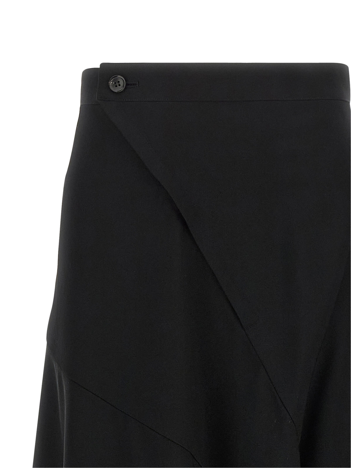 Junya Watanabe Schwarze Wollhose mit ausgestelltem Bein
