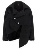 Comme Des Garçons Schwarzer Wollblazer