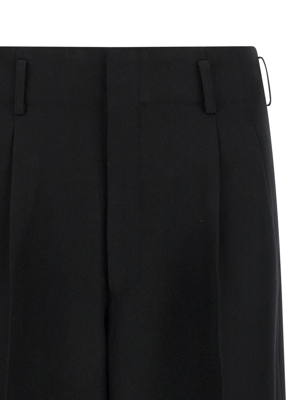 Comme Des Garçons Schwarze Cropped Hose aus Wolle