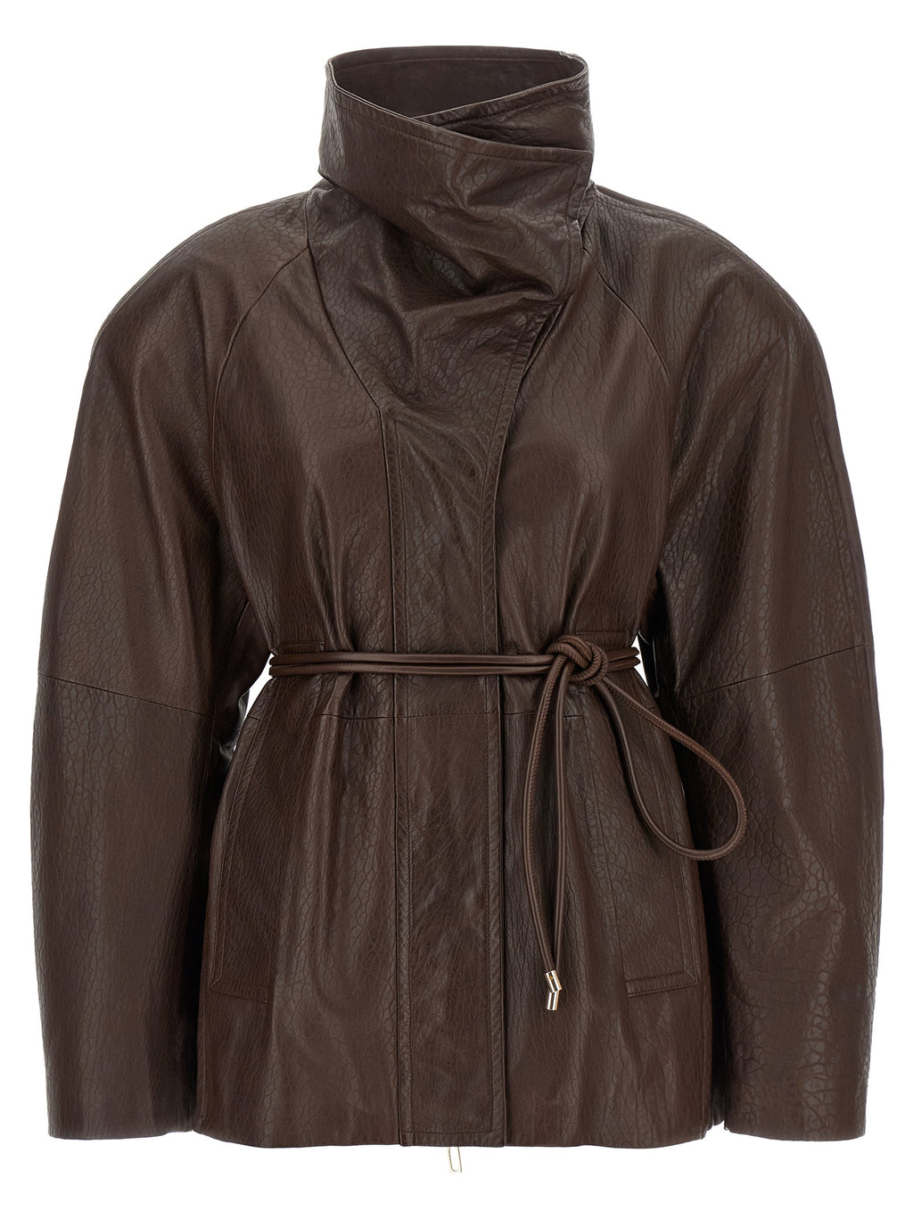 Sportmax Braune Lammlederjacke