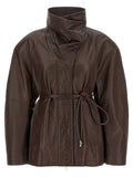 Sportmax Braune Lammlederjacke